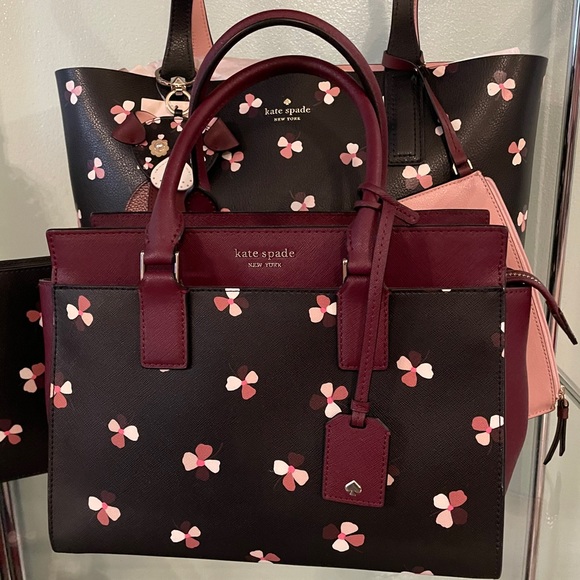 Kate Spade floral “doggie” bundle (6) Tote satchel floral - Picture 3 of 15